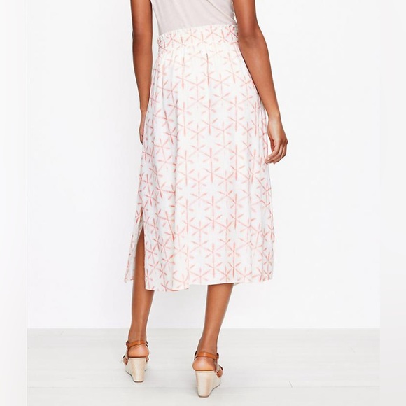 Loft Linen Blend Star Tie Dye Midi Skirt - Picture 4 of 8